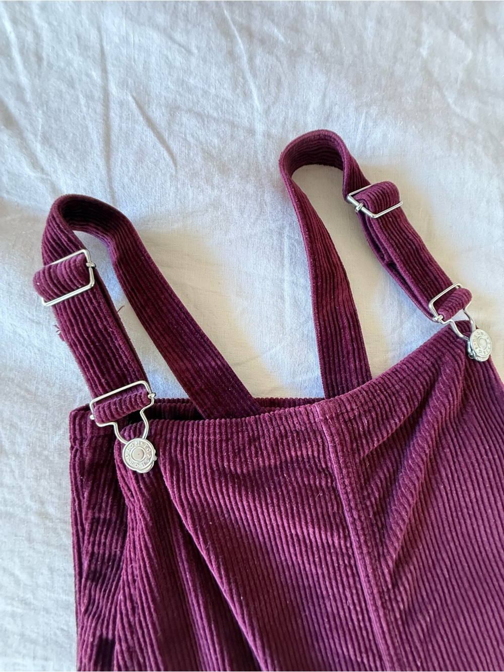 Topshop Plum Corduroy Pinafore Dress